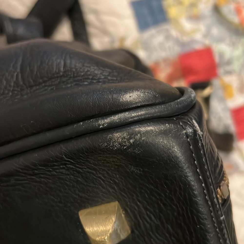 Vintage Frye black leather duffle bag - Picture 8 of 12
